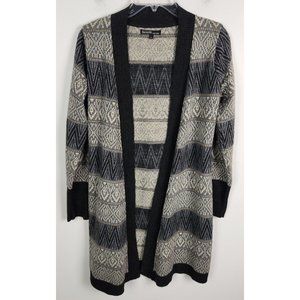 Berretti Women's Sz. S Wool Blend Geometric Long Line Cardigan Sweater